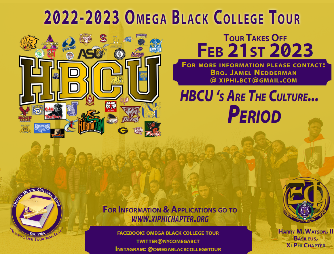 Omega Black College Tour 2022-2023 Flyer